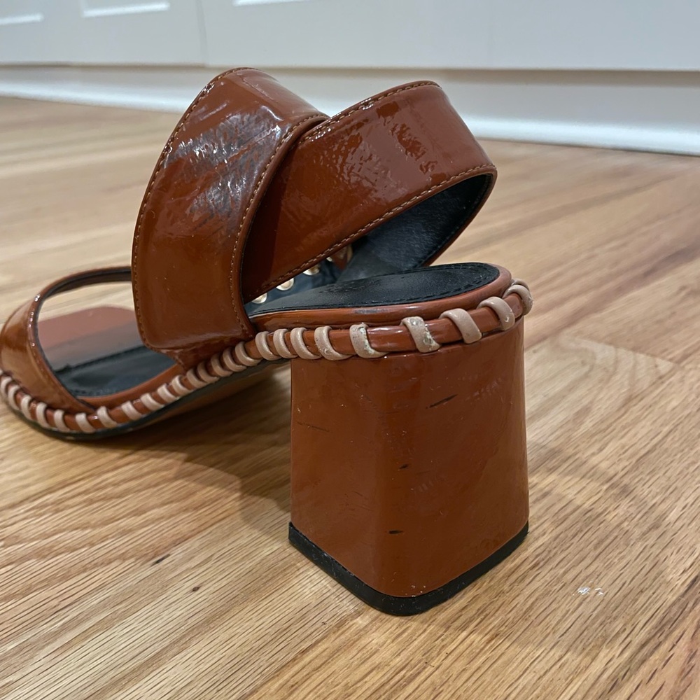 ASOS DESIGN Harvest Block Heel in Tan - Picture 8 of 9